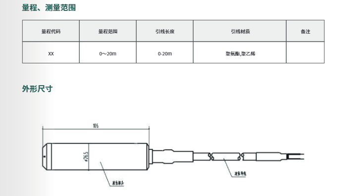 ?？滴⒂皵U散硅投入式液位計HM-PL0N參數(shù)